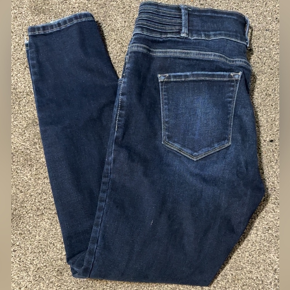 KanKan Skinny High Rise Jeans - Dark Blue